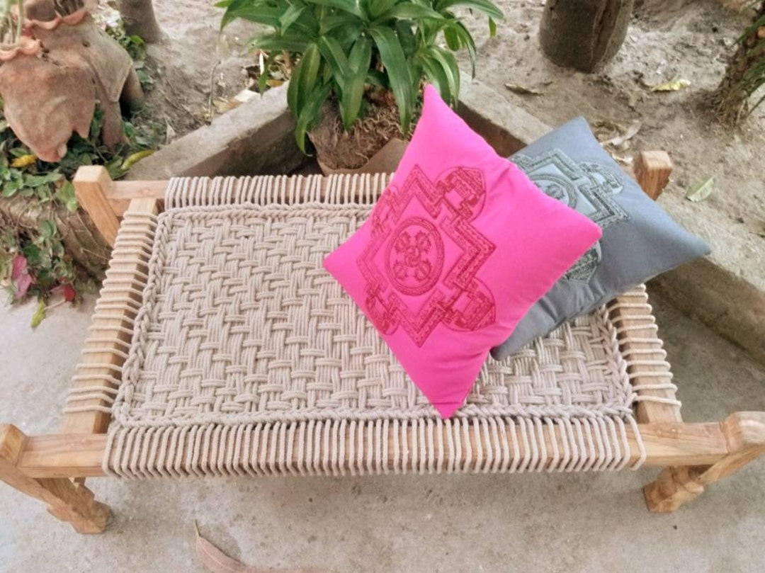 Indian Day Bed Charpoy Hand Made With High Quality Rose Wood and Hand