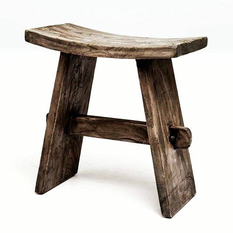 Wooden Japanese Stool.Vintage Asian Design.Beautiful,Stylish and Comfy.
