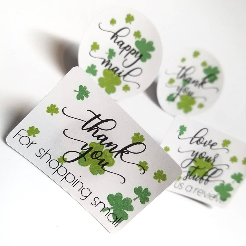 St Labels Thank You Clovers Happy Mail Patrick/'s Day Stickers