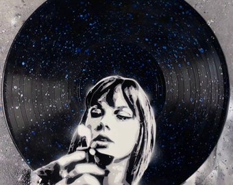 Taylor Midnights Blue Vinyl Record Art