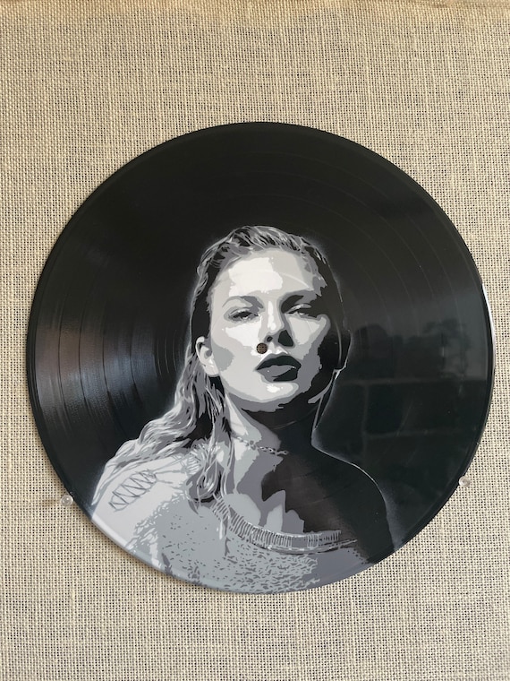 Taylor Swift stencil in 4 layers.