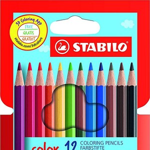 24 Personalised Stabilo Colouring Pencils In A Tin Etsy