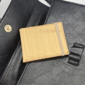 Yellow ochre card holder / Sustainable card holder / Recycled card holder / Eco card holder / minimalist card holder / compact / unisex card holder
