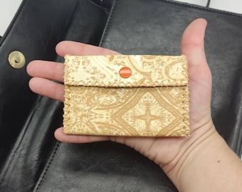 Recycled wallet / Yellow ochre wallet / Handmade wallet / Small wallet / Original wallet / Card holder / unisex wallet