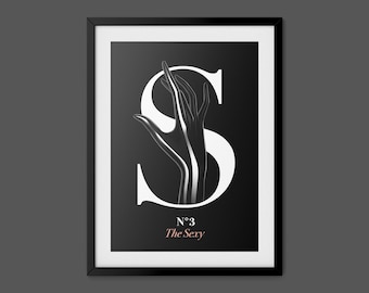 Hand of female seducer wearing latex glove limited edition illustration print, gift idea, house warming