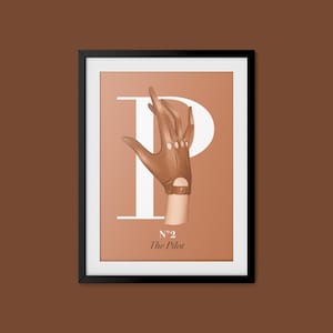 Female racer wearing sport glove limited edition illustration print, gift idea, house warming