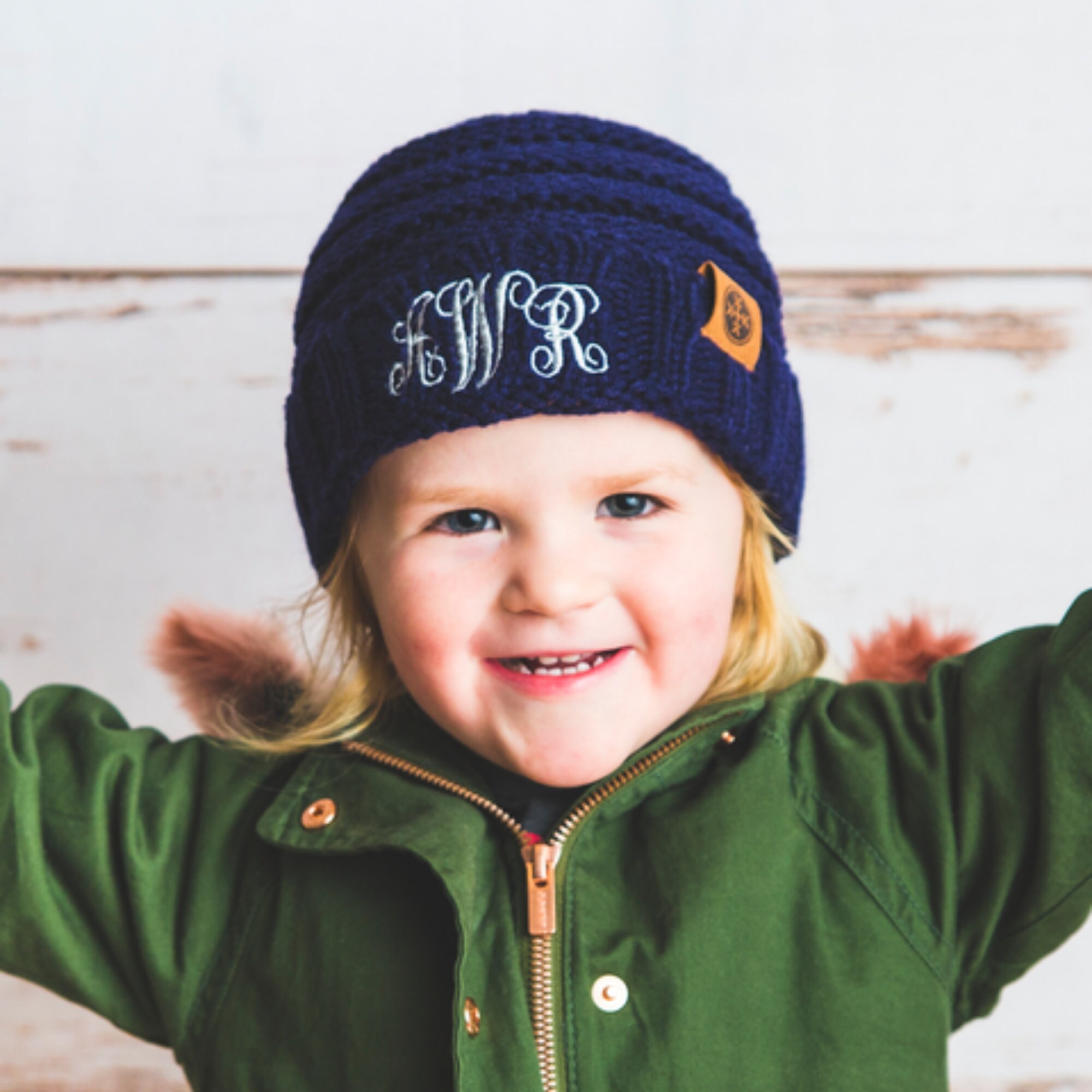 Personalized Monogram beanie for Kids Etsy