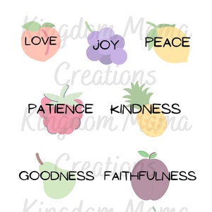 Fruit of the Spirit **DIGITAL DOWNLOAD** Etsy