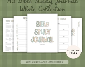 Printable A5 Bible Study Journal, Chapter Summaries, Verse Mapping (Digital Download)