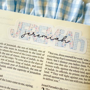 PRE-ORDER Books of the Bible Header Stickers Blue Farmhouse Patchwork, Starts Shipping 8/15