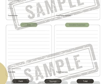 Paycheck budget template printable