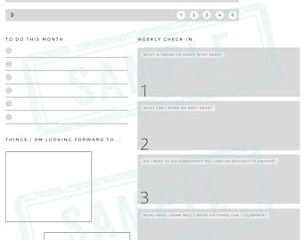 Monthly Outlook Printable Happy Planner 12 months - BIG/letter size