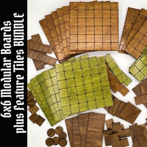 Modular Dungeon Tiles for DnD, HeroQuest & TTRPG Wooden Tabletop RPG Board