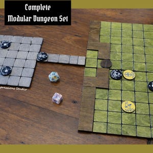 Complete Modular Dungeon Tiles & RPG Tokens Set for DnD, HeroQuest and TTRPG Games