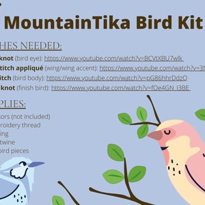 DIY felt bird kit, mother daughter craft kit, make your own bird kit, adult craft kit, baby shower craft kit image 3