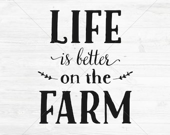 Farmhouse SVG Cut File, Country Living Shirt Design (Digital Download)