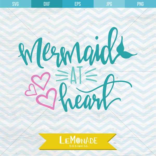 Mermaid at Heart Svg - Etsy