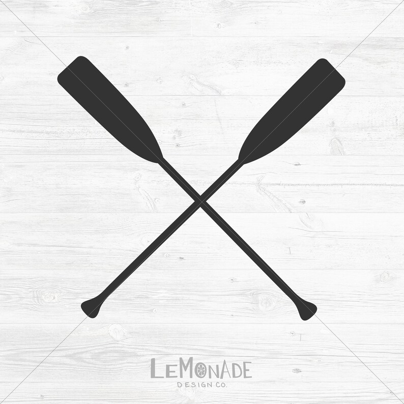 Crossed Paddles SVG Cutting File Etsy