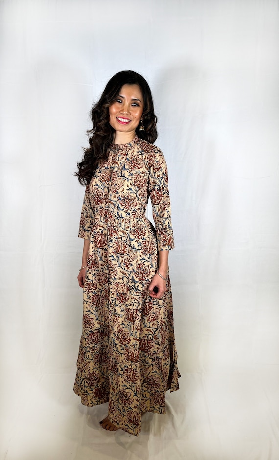 kalamkari maxi dress Buy Perfect WS993 Banvi Kalamkari Cotton Dress Online