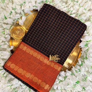 Indische klassische Tanzpraxis Saree | Chettinad Baumwolle Tanz Saree | Bharatanatyam, Kuchipudi & Odissi Saree | Vintage Tanzkleidung