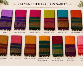 Kalyani Silk Cotton Pattu Saree – Traditional South Indian Weave, Festive Elegance