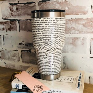 Book page tumbler, book tumbler