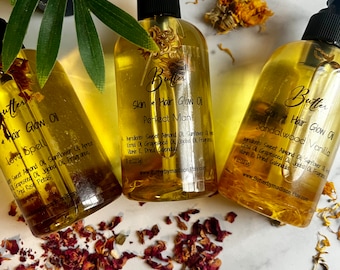 Aceite iluminador para cuerpo y cabello