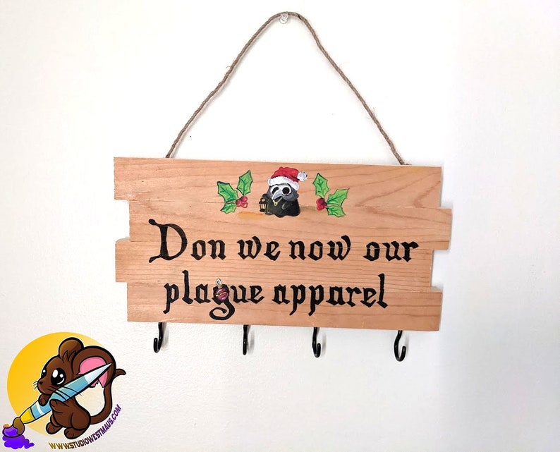 Don We Now Our Plague Apparel  Plague Doctor Sign  Christmas image 0