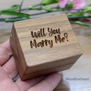 Marry me box Proposal ring box Small wooden box for ring Wedding ring box Engagement ring box Wooden ring box Ring storage box
