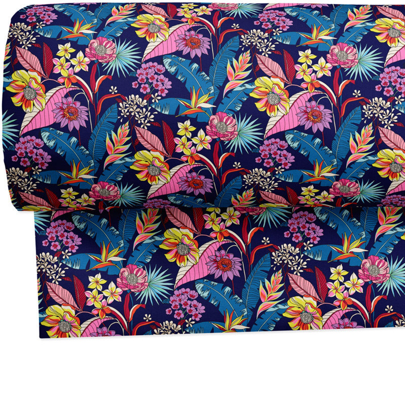 Waterproof fabric OXFORD 200gsm with floral print pattern Etsy