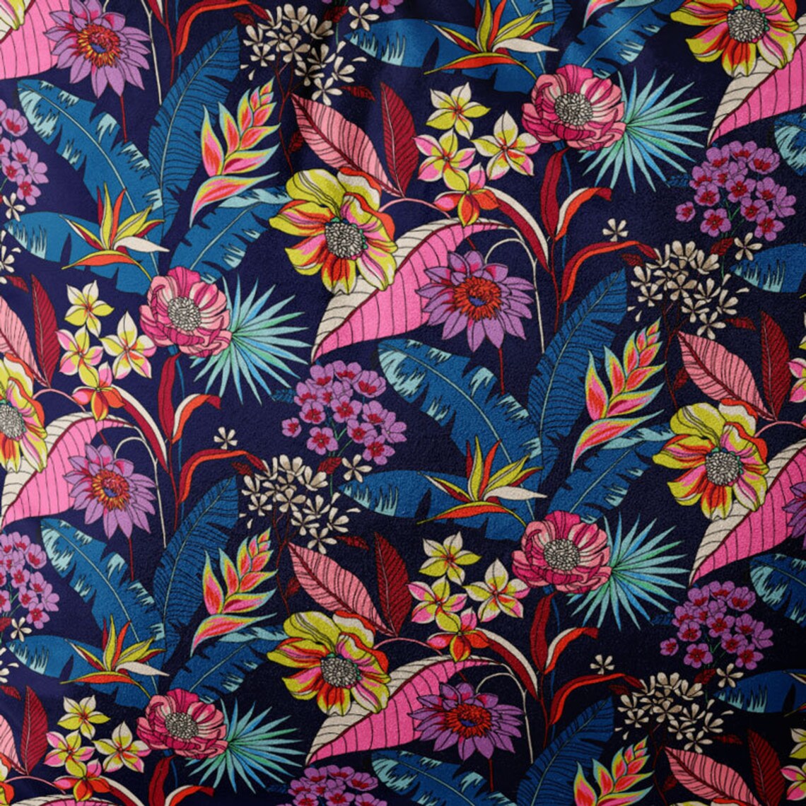 Holland Velvet Fabric with digital print perfect for Etsy