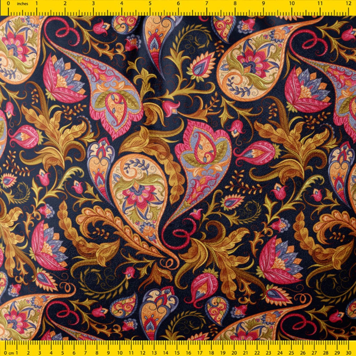 Holland Velvet Fabric with digital print perfect for Etsy