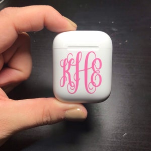 Airpods Case Monogram Decal, Airpods Monogram, Airpod Case Monogram