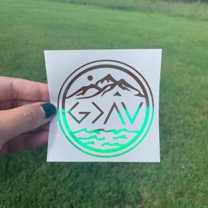 God is Greater Than the Highs and Lows Decal, Holographic Decal, Cup Decal, Car Decal, Laptop Decal-decals