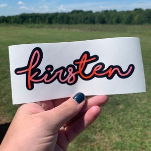Holographic Name Decal, Layered Name Decal, Layered Decal, Name Decal, Holographic Decal-decals