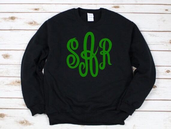 etsy monogram sweatshirt