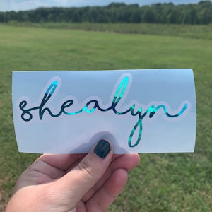 Holographic Name Decal, Layered Name Decal, Layered Decal, Name Decal, Holographic Decal