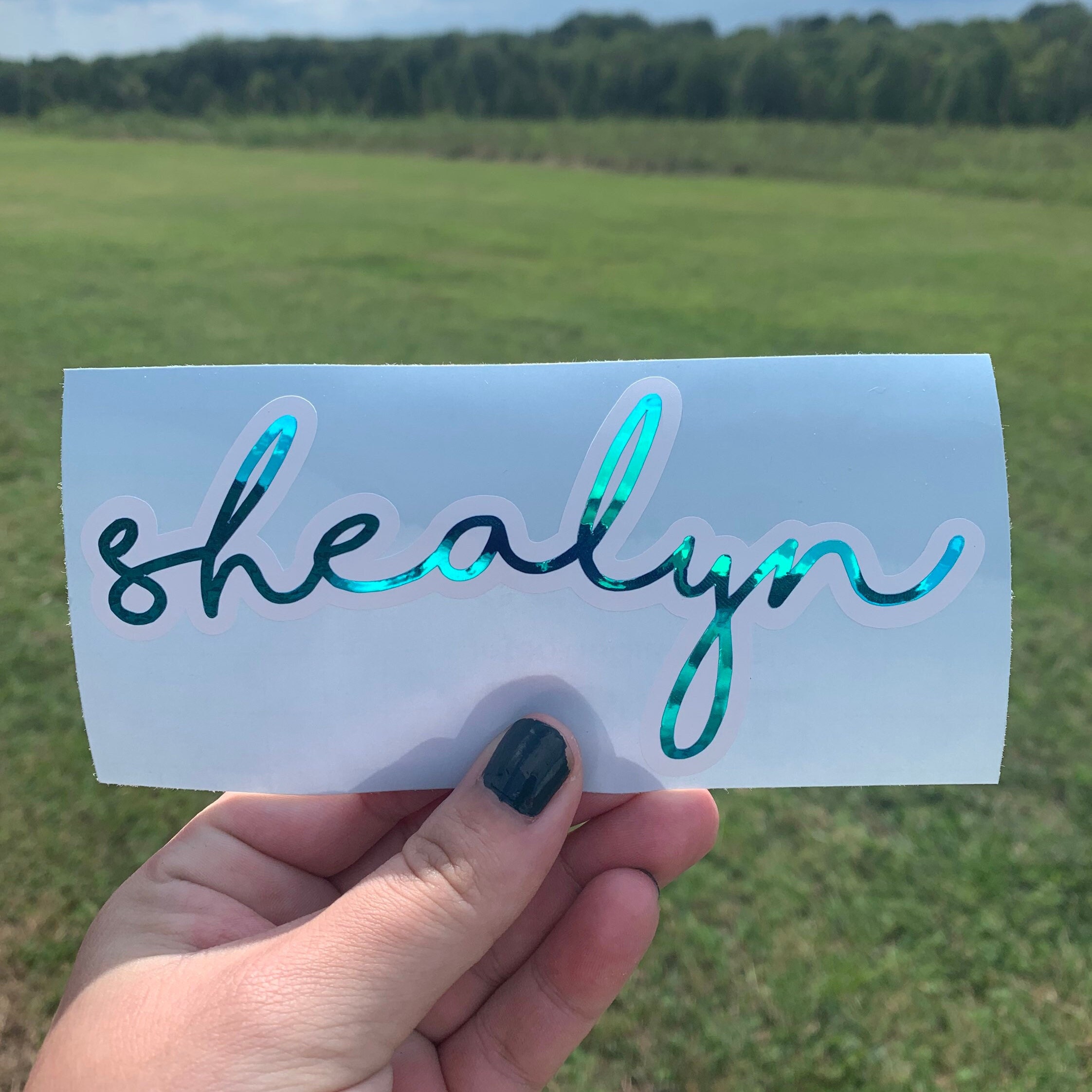 Holographic Name Decal Layered Name Decal Layered Decal Etsy