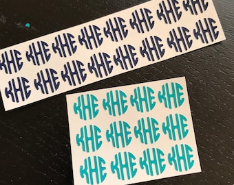 Personalized Nail Monogram Decals, Small Initial Stickers (Set of 10)