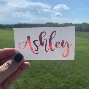 Holographic Name Decal, Name Decal, Holographic Name Decal, Holographic Decal, Laptop Decal, Phone Decal-decals