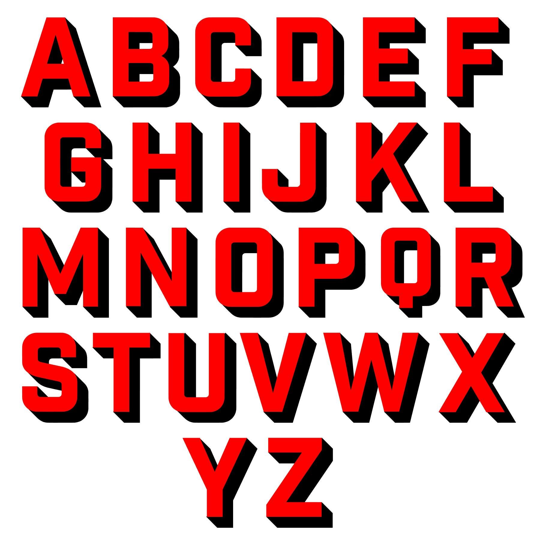 Two Color Shadow Name Vinyl Decal, Custom Monogram - Etsy
