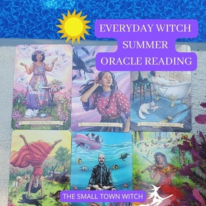 Leitura psíquica de verão, leitura diária de oráculo de bruxa, solstício de verão, leitura de cartas de oráculo, leitura psíquica, leitura por clarividente