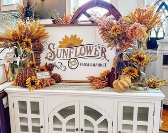 Sunflower Market Fall Framed Sign