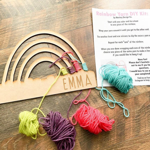 DIGITAL FILE ONLY*** Rainbow Yarn Kit with Instructions