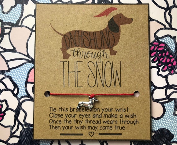 Sausage Dog Dachshund Wish Bracelet