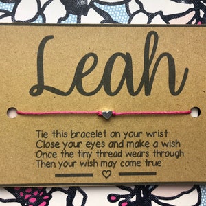Personalised Name Wish Bracelet, Love, Gift, Thoughtful, cute, handmade, kids, Wish Bracelets, Friendship Bracelet, wish string