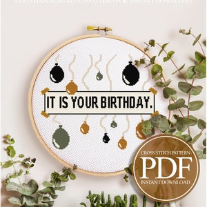 The Office Cross Stitch Pattern PDF, Dwight Schrute Cross Stitch Pattern, Michael Scott, It Is Your Birthday Cross Stitch Pattern,