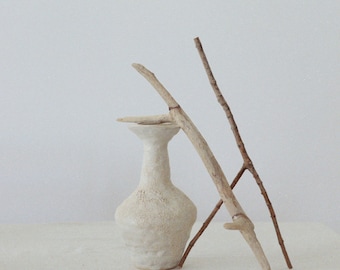 Moon Vase, Stoneware Vase, Handmade Vase
