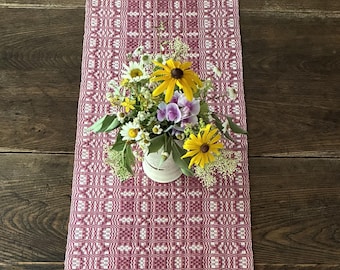 Handwoven Overshot Table Runners