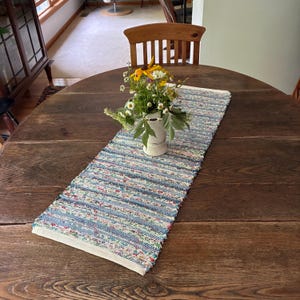 Caminos de mesa de trapo tejidos a mano